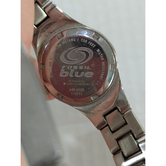 Fossil AM4025‎ Women Watch Gold Silver Dual Tone Round - Picture 5 of 6